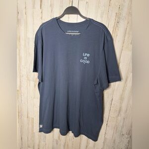 Life Is Good Men's Slate Blue Short-Sleeve Logo Tee